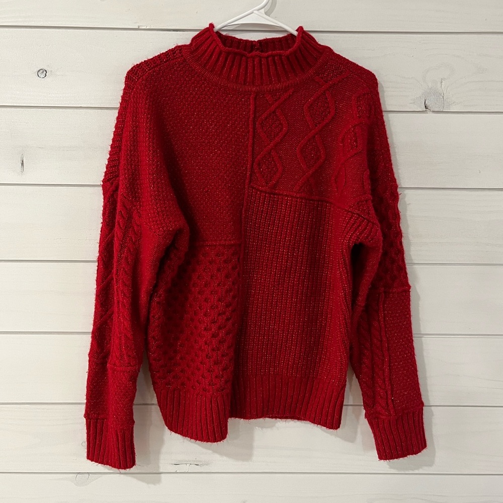 American Eagle | Red Mock Neck Sweater Size Medium